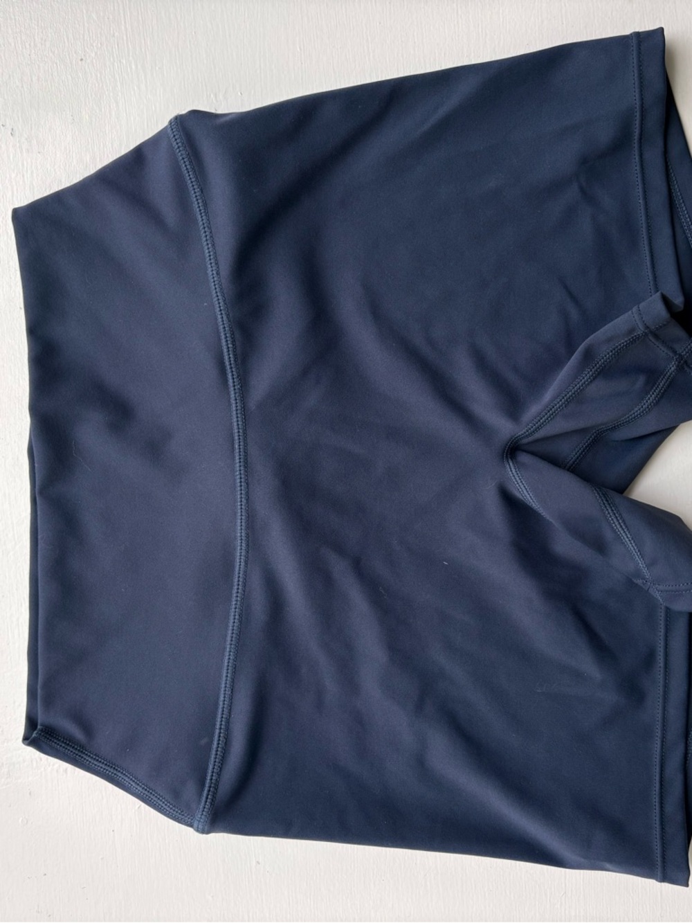 High-Waisted Navy Athletic Shorts